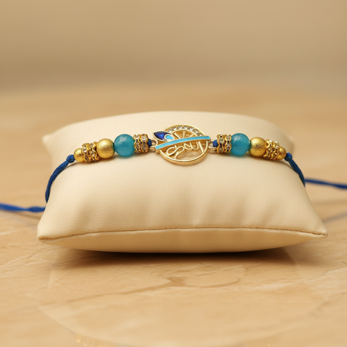 Blue Om Rakhi - Clean Background