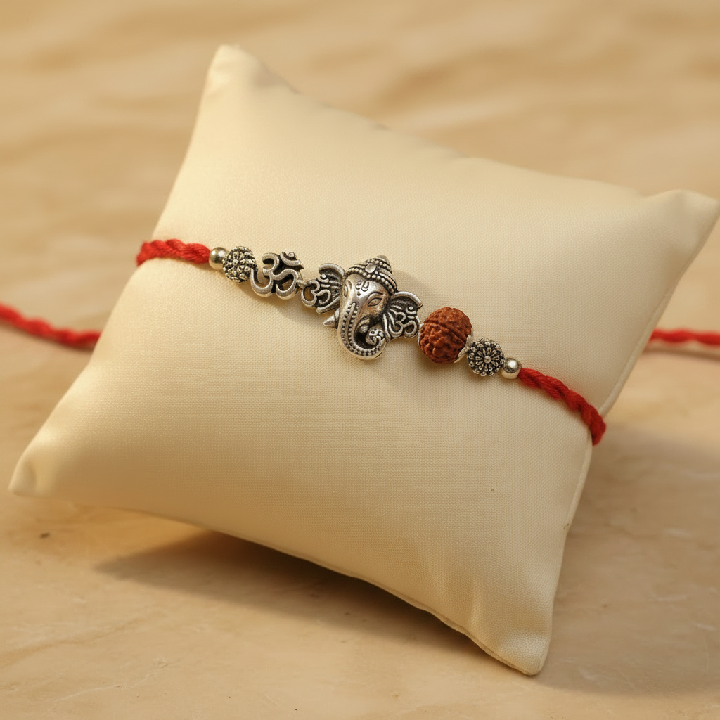 Rudraksha Ganesha Rakhi - Closer Match