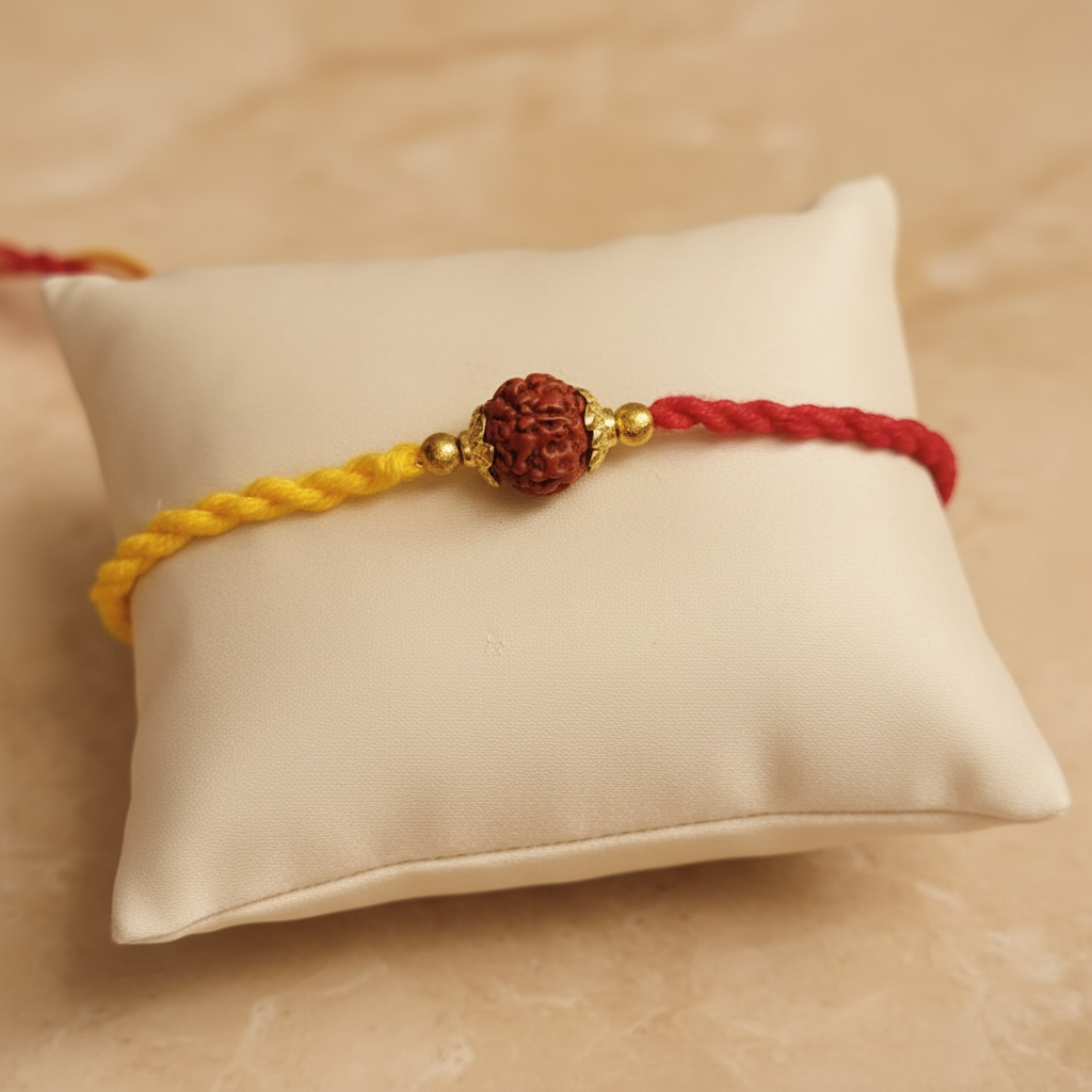 Rudraksha Rakhi - Enhanced